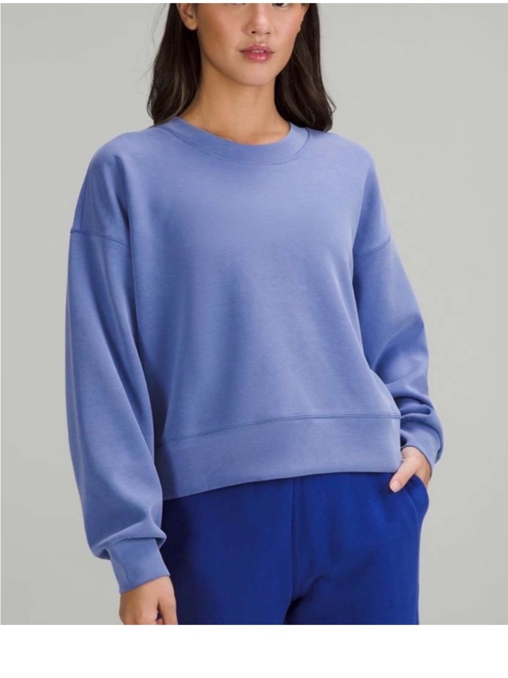 lululemon athletica Relaxed Crew Sweatshirt in Periwinkle